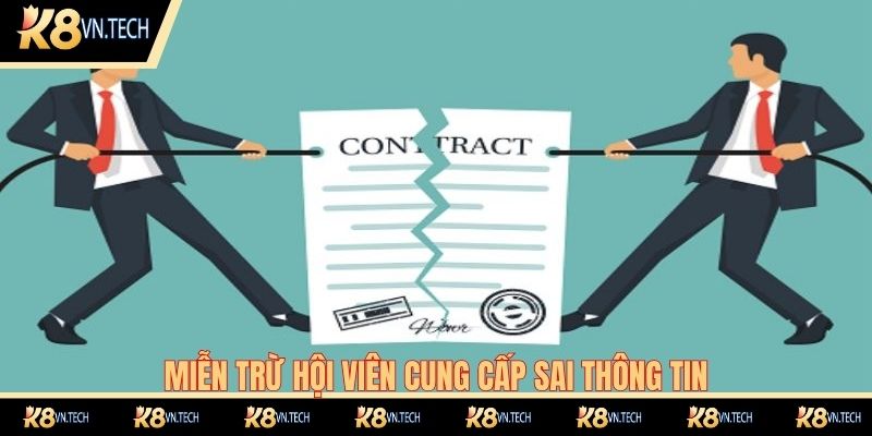 Quy định miễn trừ hội viên cung cấp sai thông tin